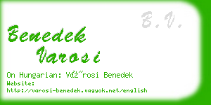 benedek varosi business card